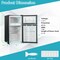 Costway 3.2 Cu.Ft Mini Refrigerator with Freezer Compact Fridge with 2 Reversible Door Black